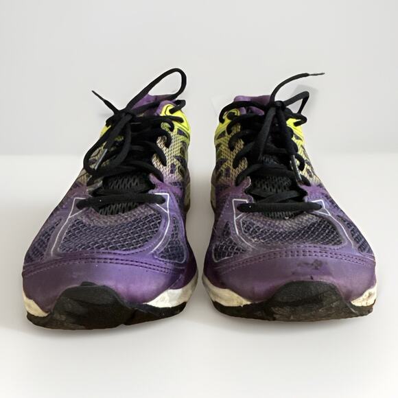 Women's Size 9.5 ASICS Gel Cumulus 17 US Runners Shoes Purple Yellow - Picture 2 of 10